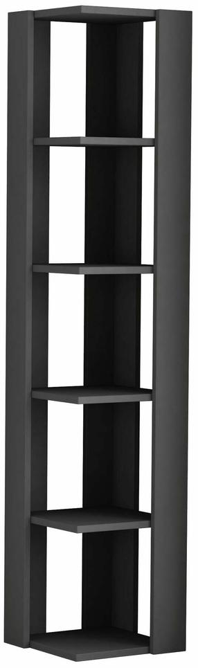 Kampinė lentyna Kalune Design Nati Corner, antracito sp., 160.8 cm x 31.8 cm x 31.8 cm