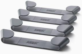 Katla vāku turētājs Joseph Joseph CupboardStore, 19.2 cm x 2.2 cm x 3.7 cm, plastmasa, pelēka krās.