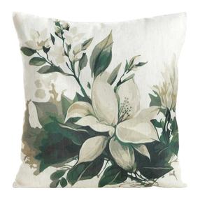 Dekoratyvinės pagalvėlės užvalkalas Linen 53, smėlio sp./žalia sp., 45 cm x 45 cm