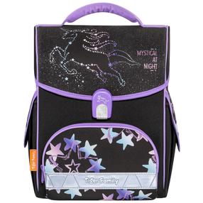 Kooli seljakott Tiger Family TGJT-001A, must v./violetne v., 36 cm x 31 cm x 19 cm