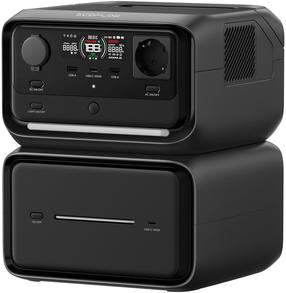 Lādētājs-akumulators (Power bank) EcoFlow River 3 Max Plus, 5000 mAh, 600 - 1200 W, melna krās.