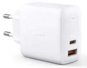 Telefoni laadija Aukey Omnia PA-B3, USB 3.0/AC/USB Type-C, valge v., 65 W