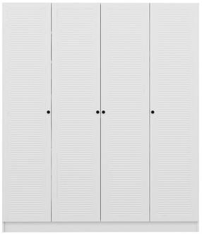 Prieškambario spinta Kalune Design Noah 8459, balta sp., 35 cm x 180 cm x 210 cm