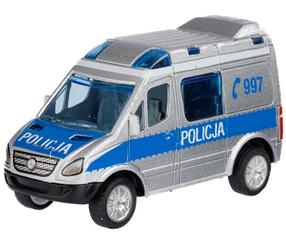  Rotaļu policijas mašīna Mercedes Benz Sprinter Police, 1:43, sudraba krās.