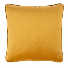 Dekoratīvs spilvens Home4you Velvet, dzeltena krās., 45 cm x 45 cm