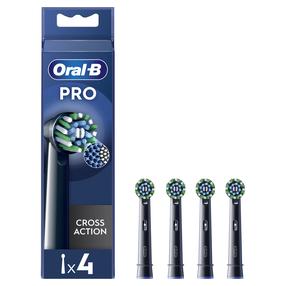 Elektrinio dantų šepetėlio galvutė Oral-B EB50-4 Cross Action Pro, juoda sp., 4 vnt.