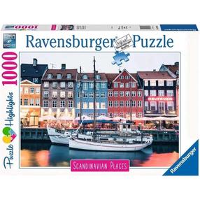 Dėlionė Ravensburger Denmark Copenhagen, 50 cm x 70 cm, 1000 vnt., įvairių spalvų
