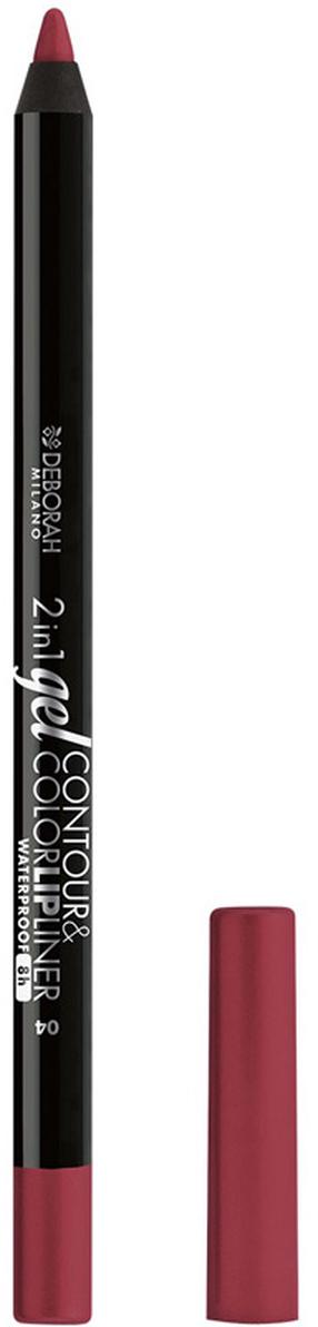 Карандаш для губ Deborah Milano 2in1 Gel Contour&Color, 1.3 г, 04 plum rose