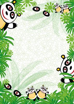 Dekoratīvais papīrs Galeria Papieru Panda, A4, 170 g/m², zaļa krās., 29.7 cm x 21 cm, 25 lapu gab.