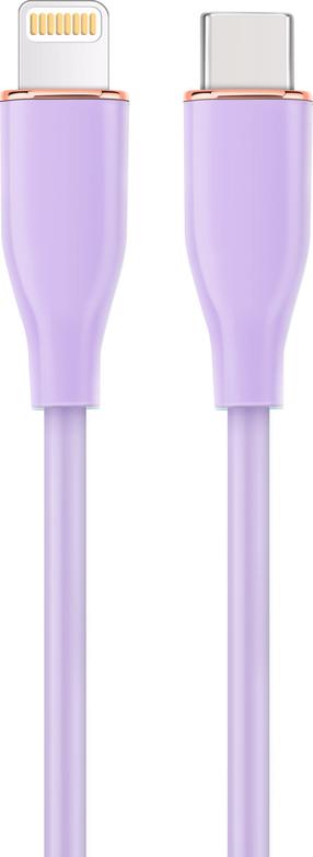 Vads Gembird Premium silicon USB Type-C Vīrietis, Lightning Vīrietis, 1.5 m, violeta krās.