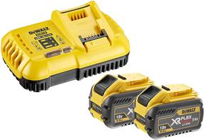 Akumuliatoriaus ir įkroviklio komplektas Dewalt DCB118X2-QW, 18 - 54 V, li-ion, 9000 mAh