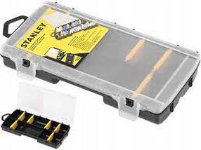 Įrankių dėžė Stanley STST81679-1, 23 cm x 12 cm x 3.5 cm, skaidri sp./juoda sp.