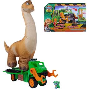 Transporto priemonė su figūrėle Spin Master Paw Patrol: The Dino Movie Megasaurus Vehicle, žalia sp./įvairių spalvų