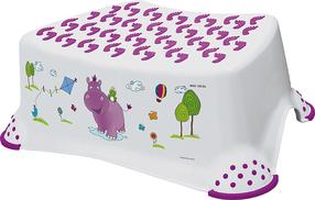 Pakāpiena soliņš Keeeper Baby Step Stool Hippo, balta krās., 14 cm x 40.5 cm x 28.5 cm