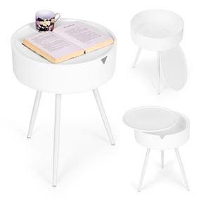 Naktinis staliukas ModernHome, balta sp., 54 cm x 40 cm x 40 cm
