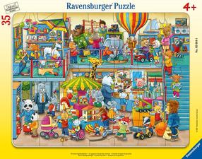 Puzle Ravensburger Animal Toy Store 056644V, 24.5 cm x 32.5 cm, 35 gab., daudzkrāsaina
