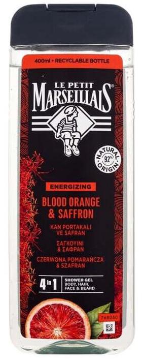 Kūno prausimosi želė vyrams Le Petit Marseillais Blood Orange & Saffron For men, 400 ml