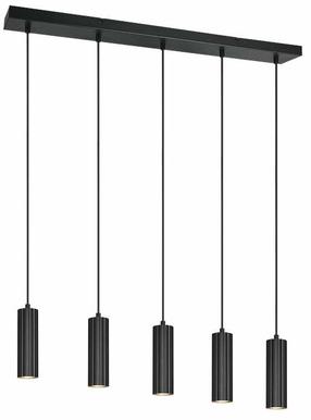 Šviestuvas lubų Trio Soka, GU10, 5 x 10 W, juoda sp. / juoda sp.
