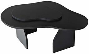 Kavos staliukas Kalune Design Melted, juoda sp., 105 cm x 65 cm x 35 cm
