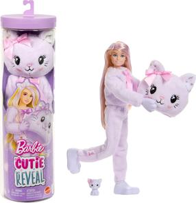 Lėlė su priedais Mattel Barbie Cutie Reveal Care Bears Sweet Bows JJP64, 29 cm, violetinė sp.