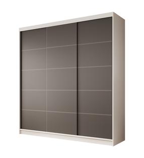 Skapis ADRK Greta, balta krās./melna krās., 200 cm x 58 cm x 215 cm