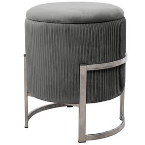 Pufas Akord Furniture Factory Porto, grafito sp., 40 cm x 40 cm x 46 cm
