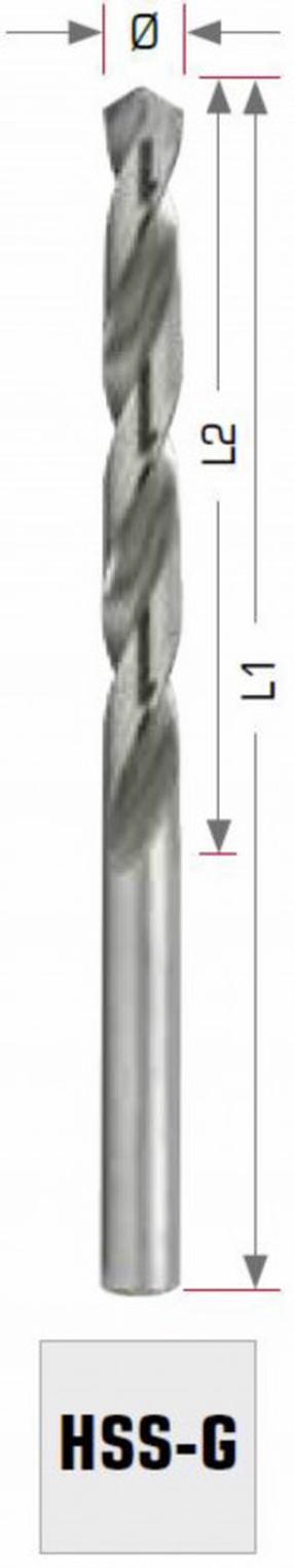 Metallist puur Exact DIN338, metall, hss-g, 10 mm x 13.3 cm