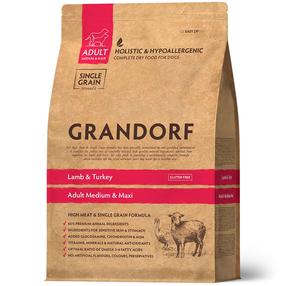Kuiv koeratoit Grandorf Medium & Maxi, lambaliha/kalkun, 10 kg
