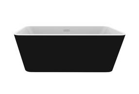 Vann, teisaldatav Besco Evita, 160 cm x 80 cm x 58 cm, ristkülik, valge v./must v.