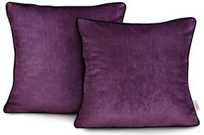 Dekoratyvinės pagalvėlės užvalkalas Restilo Velvet, violetinė, 45 cm x 45 cm, 2 vnt.