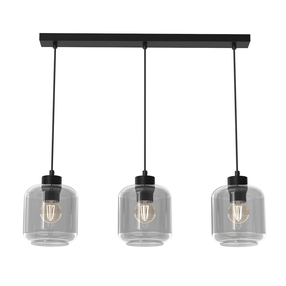 Lampa karināms Milagro Sombra MLP8374, E27, 3 x 60 W, pelēka krās. / melna krās., 14 x 16 cm