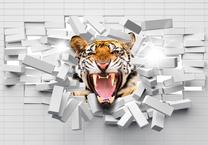Fototapetas Artgeist Tiger Jump 3XLFT699, 245 cm x 350 cm