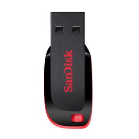 USB atmintinė SanDisk Cruzer Blade SDCZ50-032G-A11, juoda sp./raudona sp., 16 GB