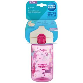 Bērnu pudelīte Canpol Babies Junior 56/624, 400 ml, 2. g., plastmasa, rozā krās.