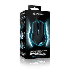 Laidinė žaidimų pelė Sharkoon Force II Gaming Mouse, juoda sp.