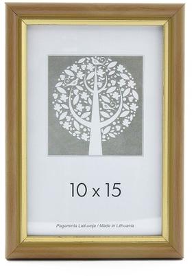Foto rāmis ECO 1301117, 15 cm x 10 cm, brūna krās./zelta krās.