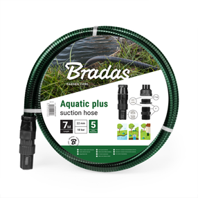 Sūkšanas šļūtene ar pretvārstu Bradas Aquatic Plus, 22 mm, 7 m