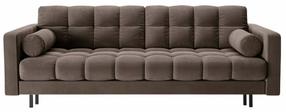 Sofa-lova Cosmopolitan Design Bali Velvet Bluvel 22, šokolado sp., 84 x 222 cm x 105 cm
