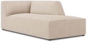 Sofa Micadoni Home Ruby Structured Fabric Chaise Longue, šviesiai ruda sp., dešininė, 181 x 93 cm x 69 cm