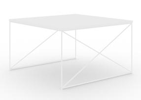 Kavos staliukas ADRK Nelia, balta sp., 75 cm x 75 cm x 43 cm