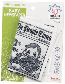 Kramtukas Brain Builders Baby Newspaper, balta sp./juoda sp.