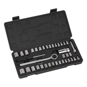 Varžtų veržlių galvutė, rinkinys Kreator KRTH30103, 1/4", 3/8"