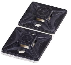 Kabelių dėtuvė Haupa Self Adhesive Sockets 262161, 19 x 19 mm, 100 vnt., juoda sp.