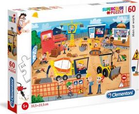 Pusle Clementoni Construction Site 683643, 23.5 cm x 33.5 cm, 60 tk, mitmevärviline