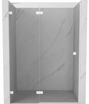 Dušo durys Mexen Lunar 834-130-000-20-00-L, 130 cm x 200 cm, balta sp./grūdintas
