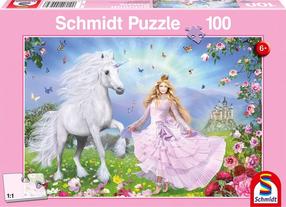 Dėlionė Schmidt The Unicorn Princess 389741, 24 cm x 36 cm, 100 vnt., įvairių spalvų