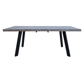 Stalas išskleidžiamas Home4you Brigit, juoda sp./pilka sp., 159 - 198 cm x 84.5 cm x 77 cm