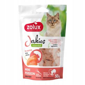 Kārumi kaķiem Zolux Jerkies, lasis, 0.050 kg