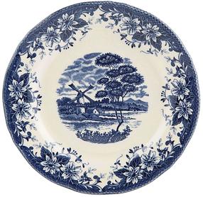 Lėkštė pietų Claytan Windmill, Ø 20.3 cm, mėlyna/smėlio