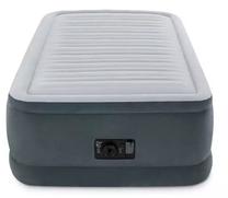 Pripučiamas čiužinys Intex Comfort-Plush Twin, pilka sp., 191 cm x 99 cm x 46 cm